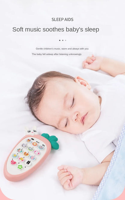 Jouets de téléphone de radis Montessori pour bébé, son de musique, TeWindsor, jouets de puzzle électronique pour enfants, histoire d'apprentissage