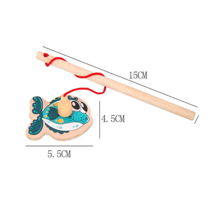 Jouets de pêche en bois Montessori pour enfants, vie marine magnétique, jeux de poisson leone nition, jouet coule parent-enfant