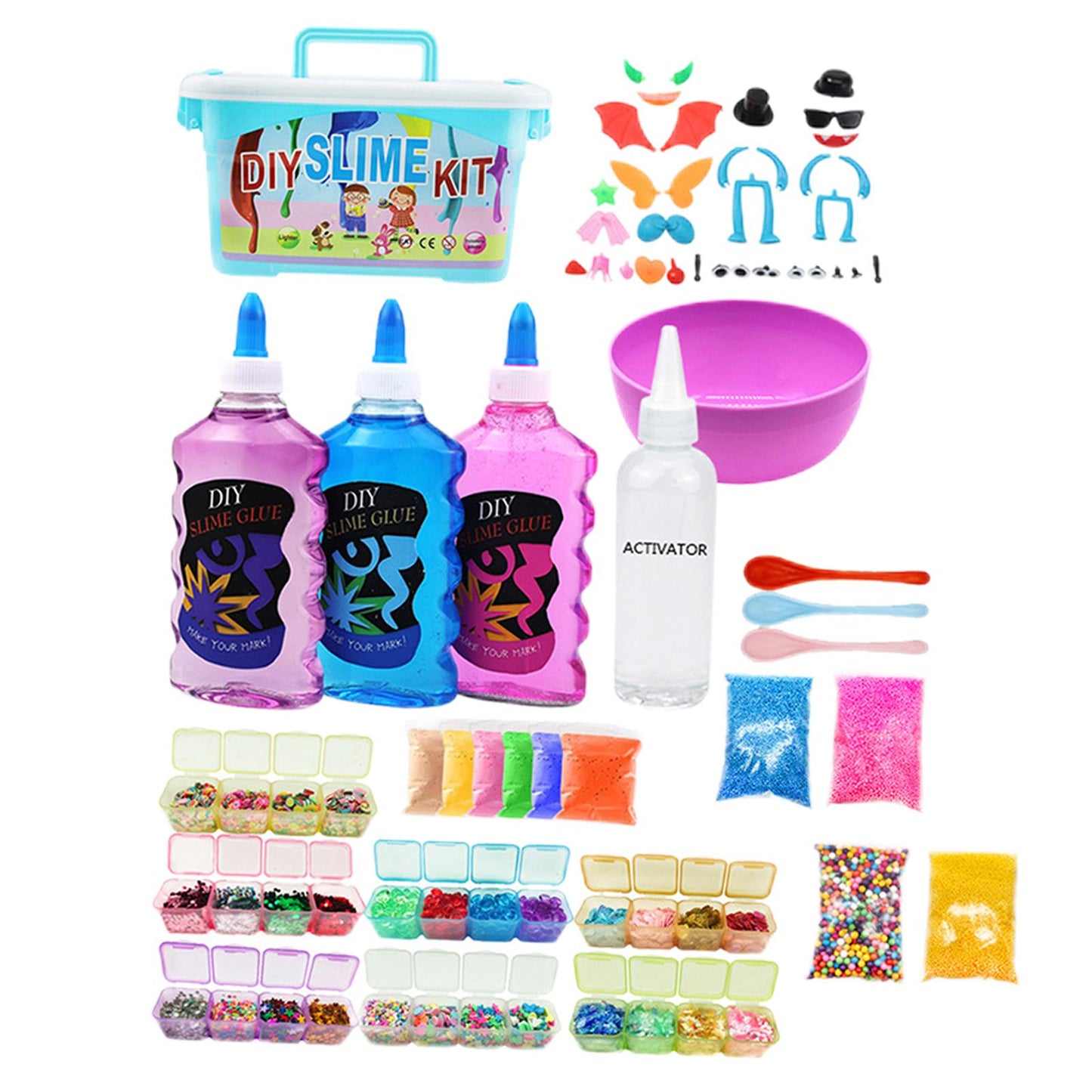 Kit de jouets slime en polymère non collant pour enfants, faveurs de fête, cadeau souligné, instituts de jeu, argile molle, bricolage, apprentissage, cuisine, filles, enfants