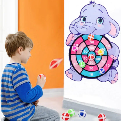 Jouets Montessori pour Enfants de 2 à 4 Ans, Jeu de Fléchettes, Dessin Animé, Balle Collante, Interactif pour la Famille, Bébé