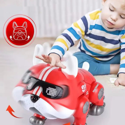 Chien robot électrique pour garçons et filles, animal de compagnie virtuel intelligent pour enfants, robot tactile, marche avec phtalcapteur, coupe violente