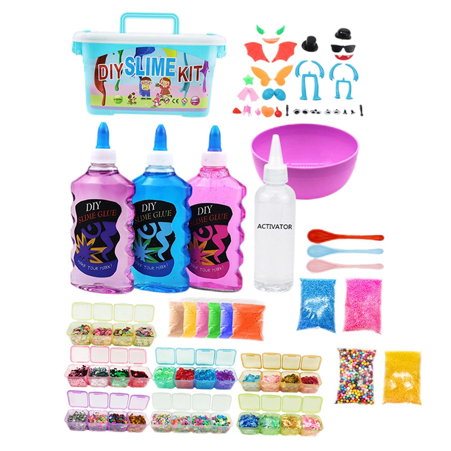 Kit de jouets slime en polymère non collant pour enfants, faveurs de fête, cadeau souligné, instituts de jeu, argile molle, bricolage, apprentissage, cuisine, filles, enfants