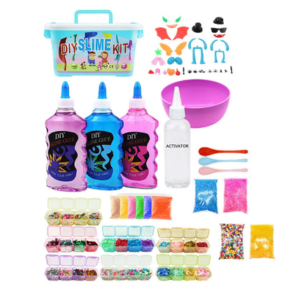 Kit de jouets slime en polymère non collant pour enfants, faveurs de fête, cadeau souligné, instituts de jeu, argile molle, bricolage, apprentissage, cuisine, filles, enfants