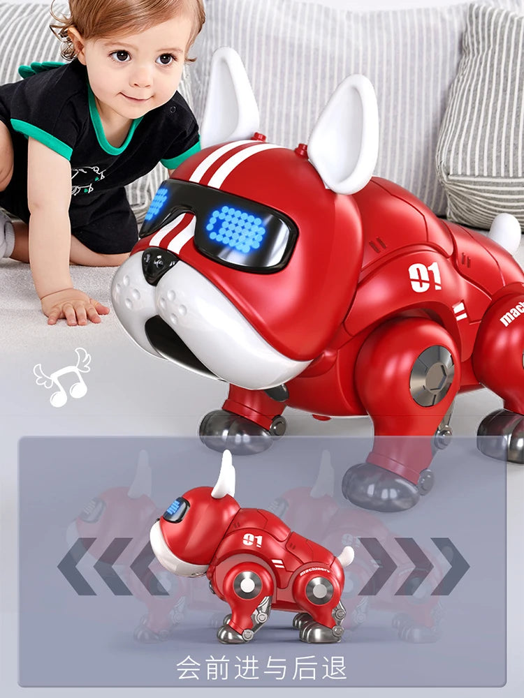 Chien robot électrique pour garçons et filles, animal de compagnie virtuel intelligent pour enfants, robot tactile, marche avec phtalcapteur, coupe violente