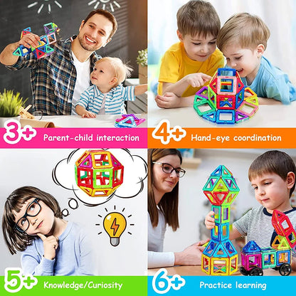 Blocs de Construction magnétiques de grande et Mini taille, jouets de bricolage pour enfants, ensemble de Construction de styliste, cadeaux pour enfants