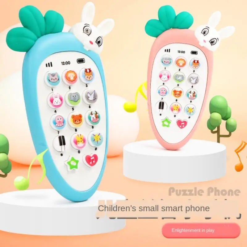 Jouets de téléphone de radis Montessori pour bébé, son de musique, TeWindsor, jouets de puzzle électronique pour enfants, histoire d'apprentissage