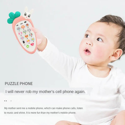 Jouets de téléphone de radis Montessori pour bébé, son de musique, TeWindsor, jouets de puzzle électronique pour enfants, histoire d'apprentissage