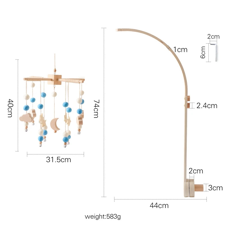 Cloche de lit en bois pour bébé de 0 à 12 mois, hochet, boîte à musique pour nouveau-né, jouets pour garçon