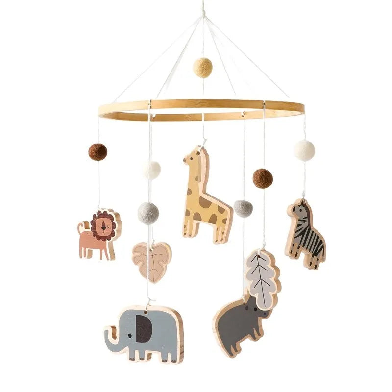 Hochet Mobile en Bois pour Bébé de 0 à 12 Mois, Boîte à Musique pour Nouveau-né, Cloche de Lit, Support, Jouets pour Garçons