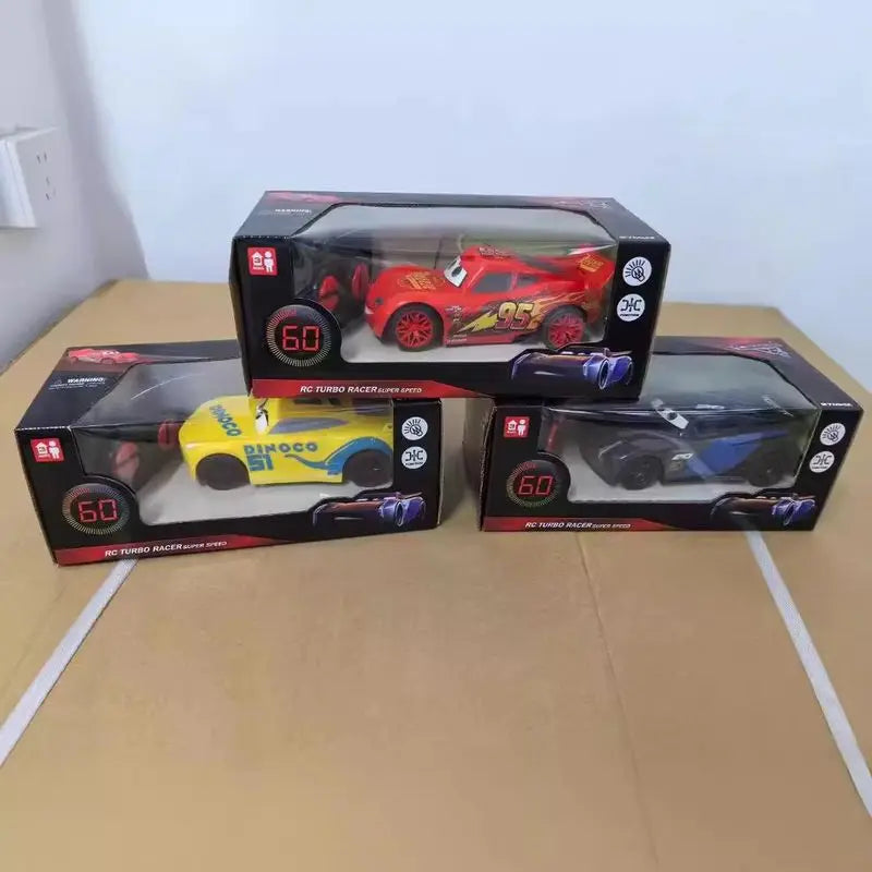 Voiture télécommandée électrique Pixar 3 pour enfants, voiture jouet 1:24, simulation à quatre voies, modèle de voiture de course, cadeau pour garçon, nouveau