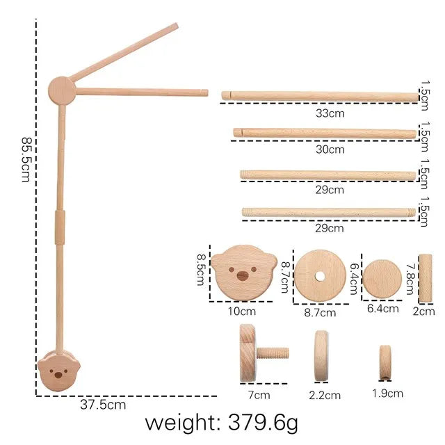 Cloche de lit en bois pour bébé de 0 à 12 mois, hochet, boîte à musique pour nouveau-né, jouets pour garçon