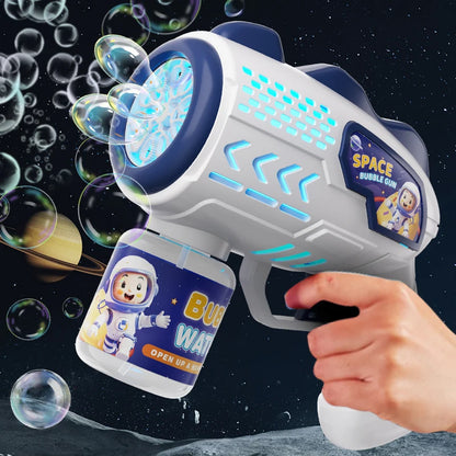 Astronome-Pistolet à bulles électrique pour enfants, moteurs de jouets pour enfants, souffleur automatique Regina avec lumière, jeux de fête en plein air d'été, cadeau pour enfants