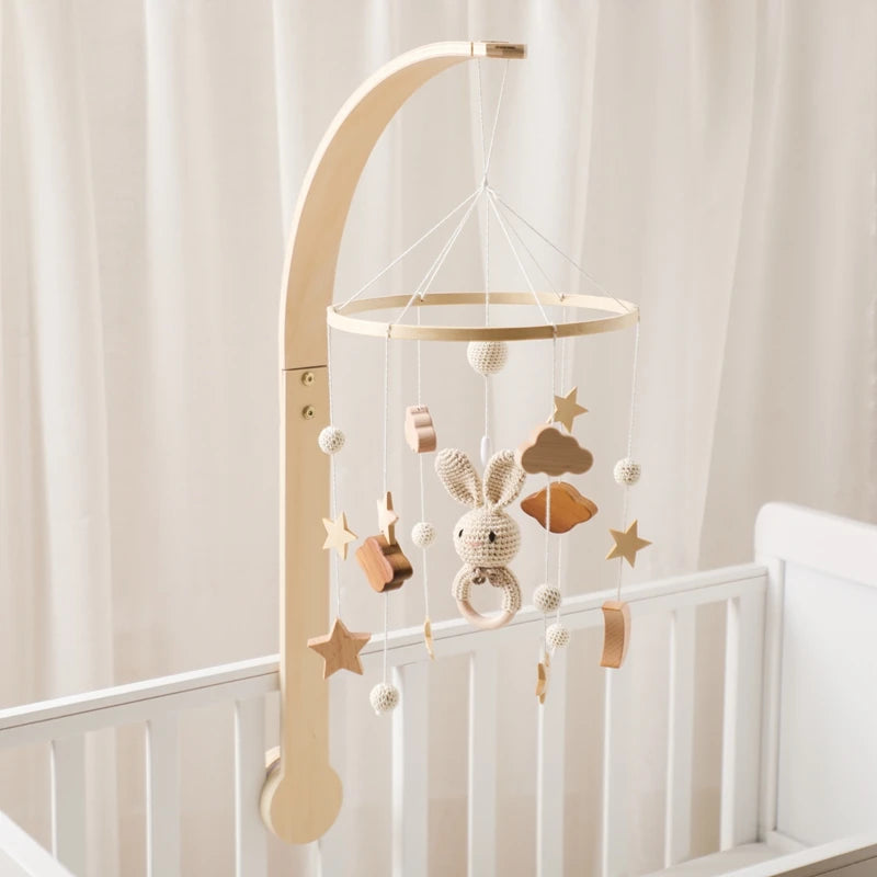 Cloche de lit en bois pour bébé de 0 à 12 mois, hochet, boîte à musique pour nouveau-né, jouets pour garçon