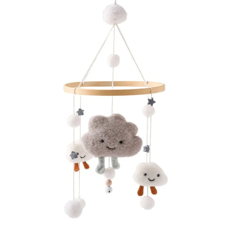 Hochet Mobile en Bois pour Bébé de 0 à 12 Mois, Boîte à Musique pour Nouveau-né, Cloche de Lit, Support, Jouets pour Garçons