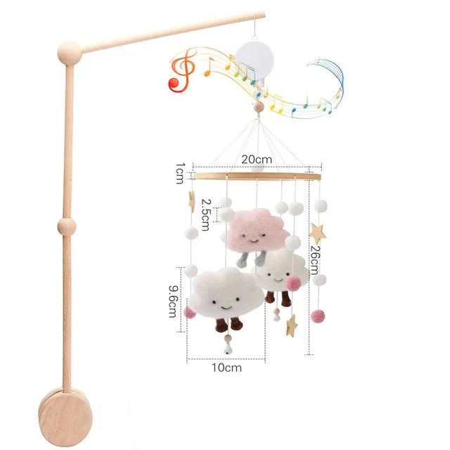 Cloche de lit en bois pour bébé de 0 à 12 mois, hochet, boîte à musique pour nouveau-né, jouets pour garçon