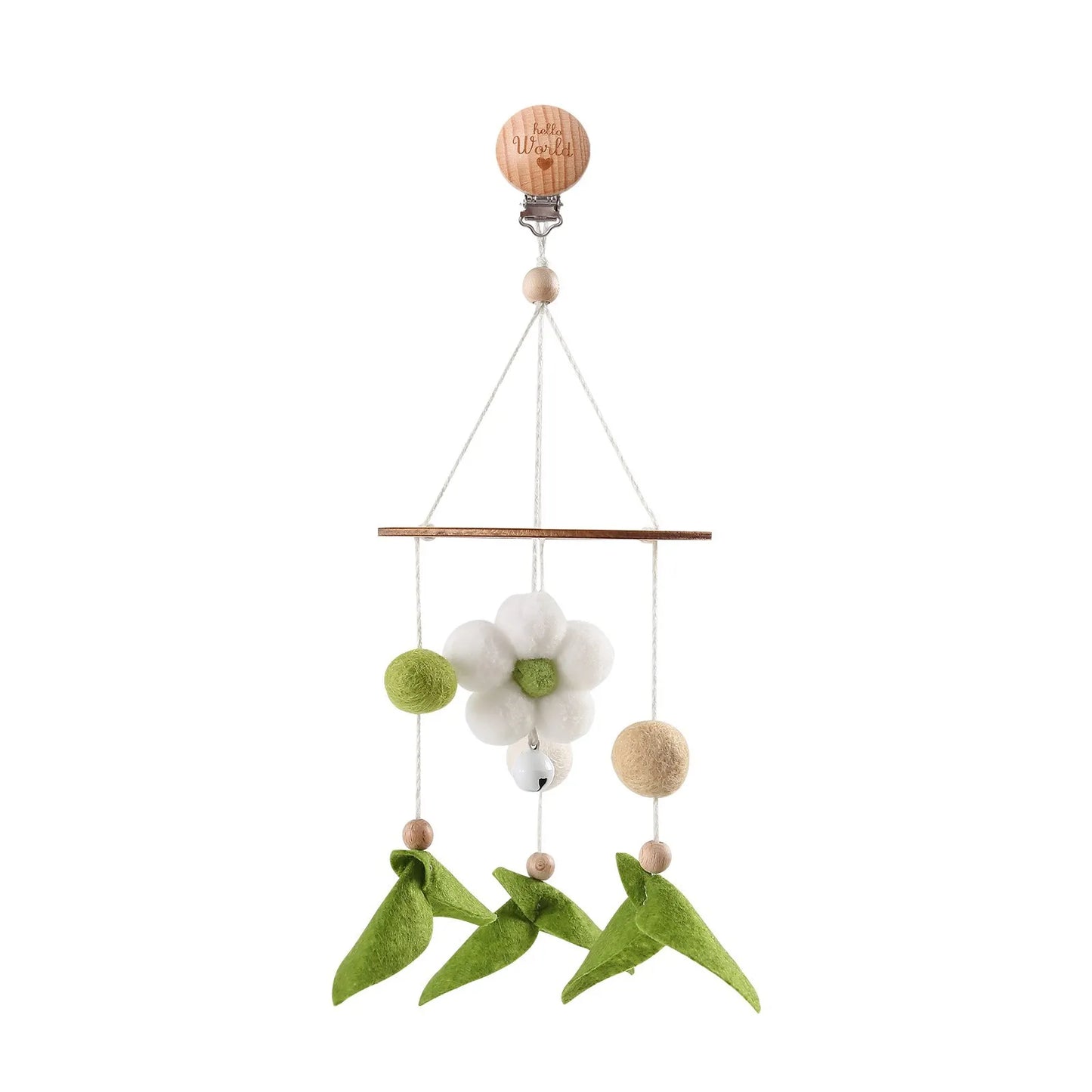 Hochet Mobile en Bois pour Bébé de 0 à 12 Mois, Boîte à Musique pour Nouveau-né, Cloche de Lit, Support, Jouets pour Garçons