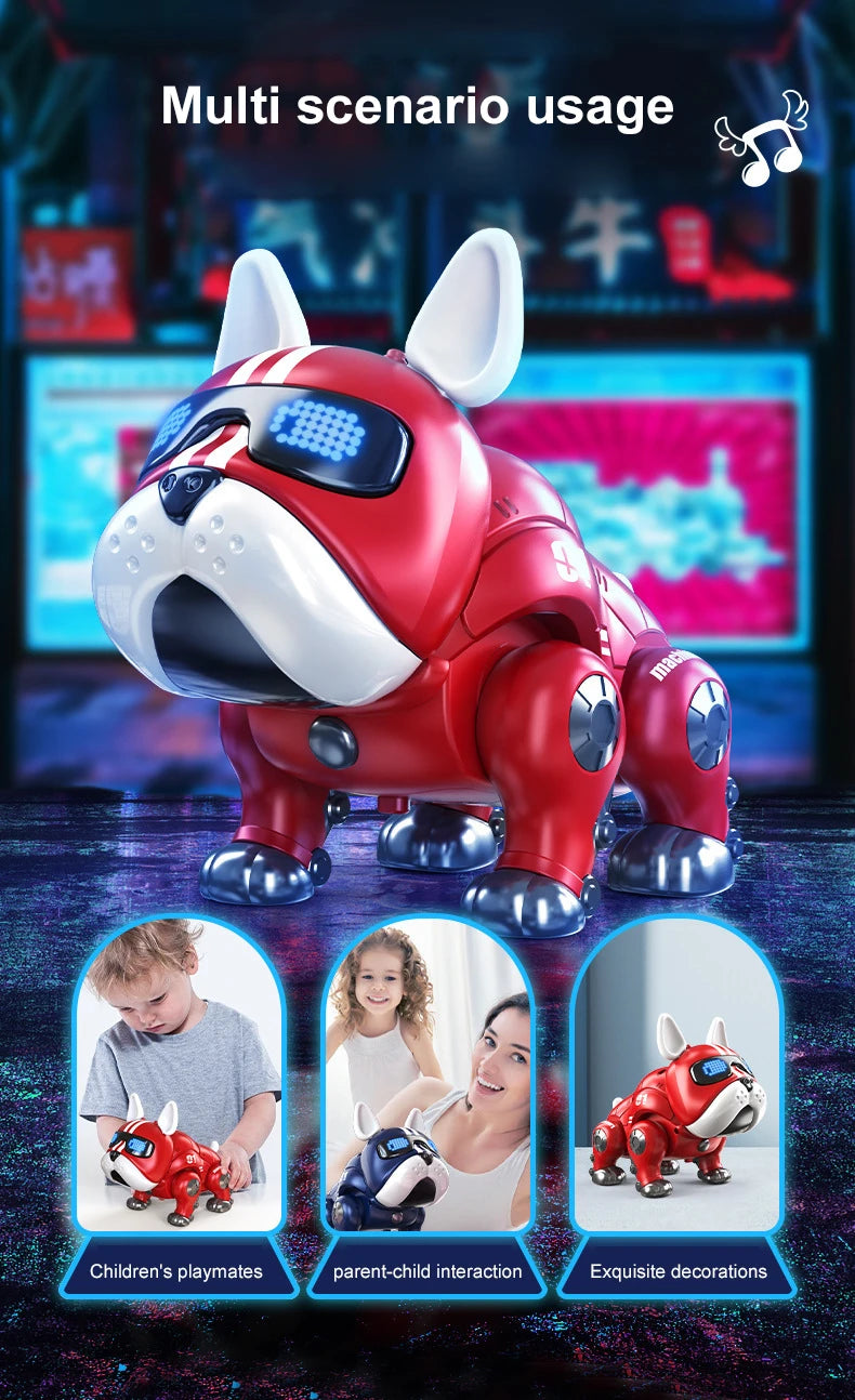 Chien robot électrique pour garçons et filles, animal de compagnie virtuel intelligent pour enfants, robot tactile, marche avec phtalcapteur, coupe violente