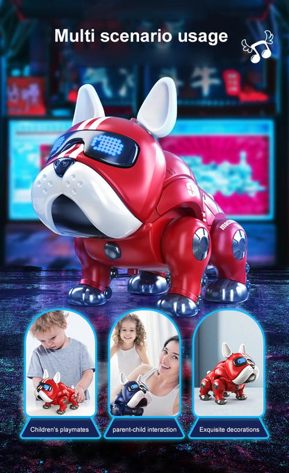 Chien robot électrique pour garçons et filles, animal de compagnie virtuel intelligent pour enfants, robot tactile, marche avec phtalcapteur, coupe violente