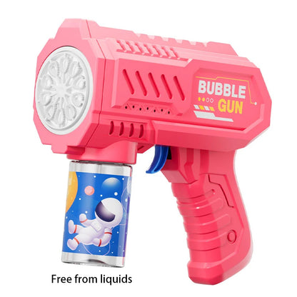 Astronome-Pistolet à bulles électrique pour enfants, moteurs de jouets pour enfants, souffleur automatique Regina avec lumière, jeux de fête en plein air d'été, cadeau pour enfants