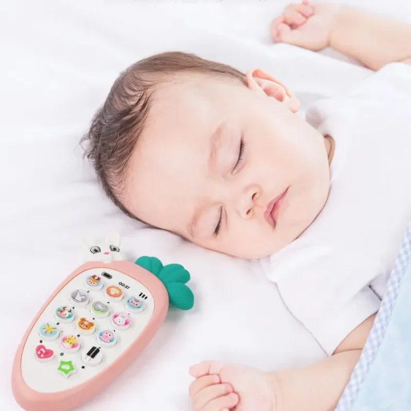 Jouets de téléphone de radis Montessori pour bébé, son de musique, TeWindsor, jouets de puzzle électronique pour enfants, histoire d'apprentissage