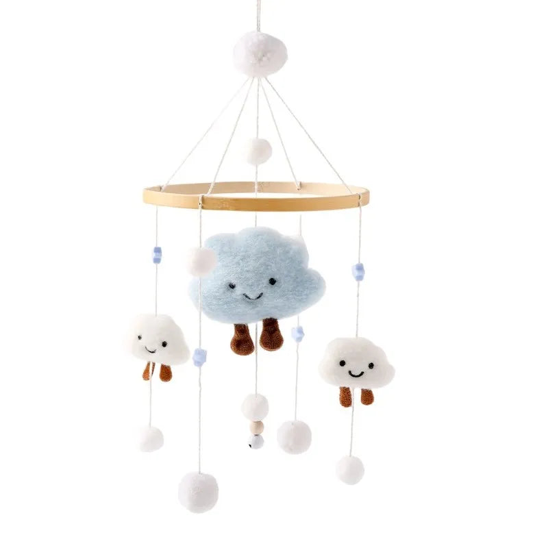 Hochet Mobile en Bois pour Bébé de 0 à 12 Mois, Boîte à Musique pour Nouveau-né, Cloche de Lit, Support, Jouets pour Garçons