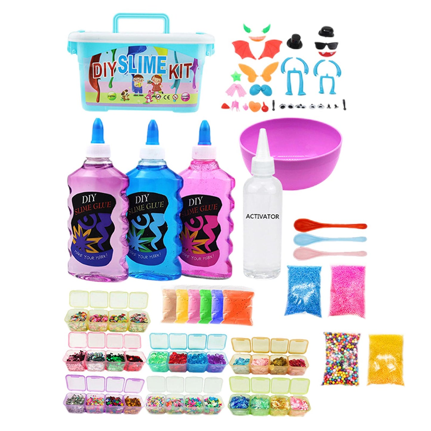 Kit de jouets slime en polymère non collant pour enfants, faveurs de fête, cadeau souligné, instituts de jeu, argile molle, bricolage, apprentissage, cuisine, filles, enfants