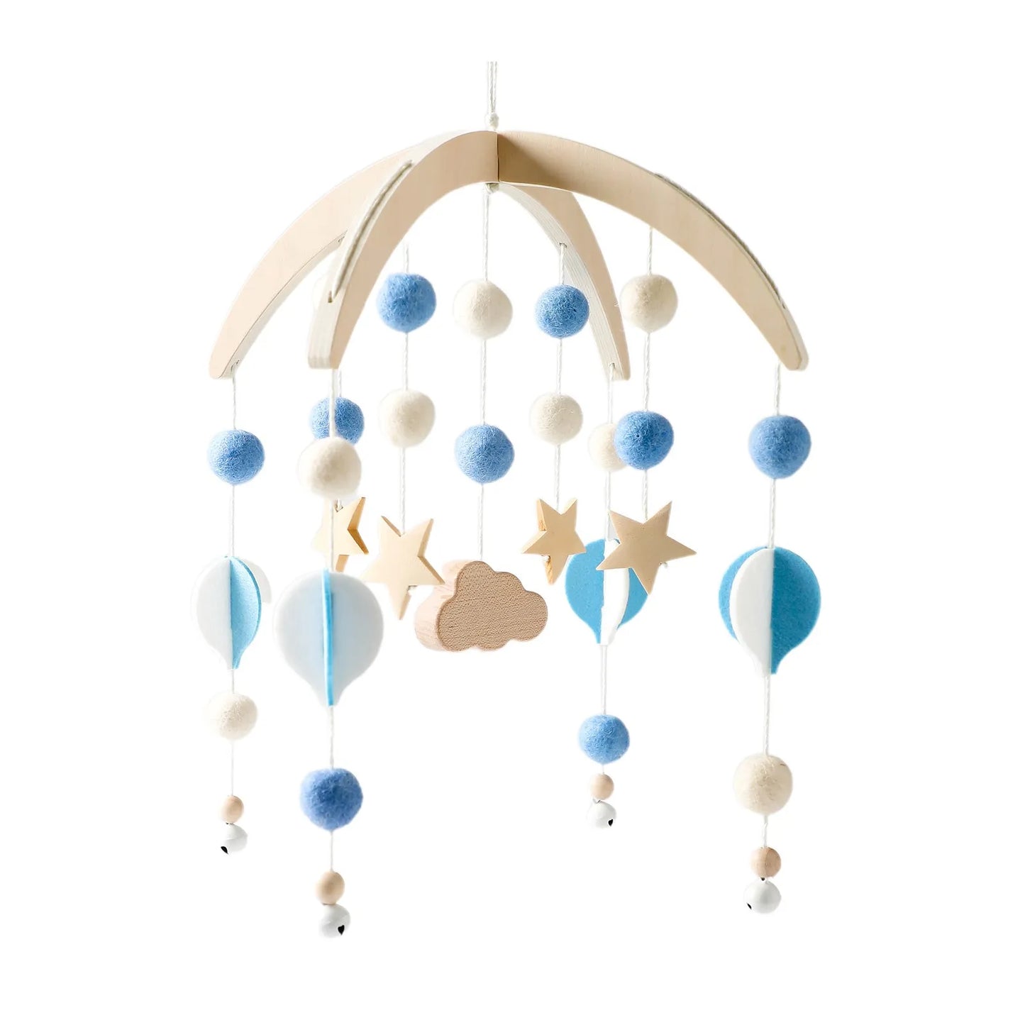 Hochet Mobile en Bois pour Bébé de 0 à 12 Mois, Boîte à Musique pour Nouveau-né, Cloche de Lit, Support, Jouets pour Garçons