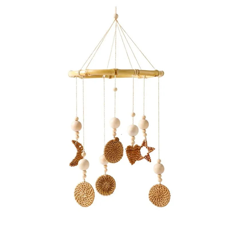 Hochet Mobile en Bois pour Bébé de 0 à 12 Mois, Boîte à Musique pour Nouveau-né, Cloche de Lit, Support, Jouets pour Garçons