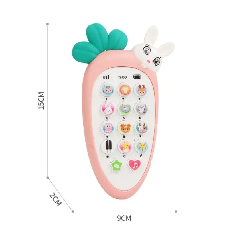 Jouets de téléphone de radis Montessori pour bébé, son de musique, TeWindsor, jouets de puzzle électronique pour enfants, histoire d'apprentissage